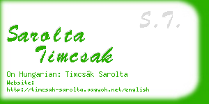 sarolta timcsak business card