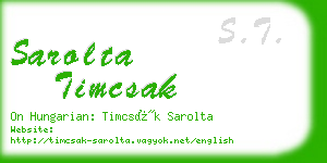 sarolta timcsak business card